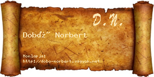 Dobó Norbert névjegykártya