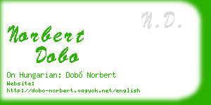 norbert dobo business card